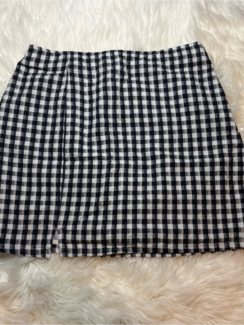 American Eagle Outfitters Black & White Gingham Mini Skirt